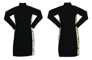 DKNY Sport Mock Neck Metallic Logo Side Stripe Athletic Women's Dress NWT - Picture 1 of 4