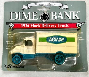 Vintage Straight Box Truck Bank 1926 Mack Diecast Dime Bank Garage Shop Man Cave - Picture 1 of 3
