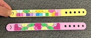 ZWEI KOMPLETTE LEGO PUNKTE ARMBÄNDER - GELB & ROSA - Bild 1 von 3