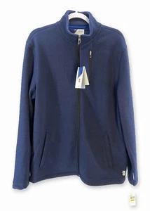 IZOD | Men's Navy PerformX Full Zip Fleece Lined L/Sleeve Jacket | Sz M - Picture 1 of 4