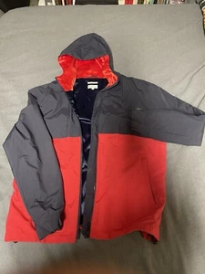 Gant Rugger Nylon Hoodie Colorblock Hood Navy/Red Jacket Size XL - Picture 1 of 12