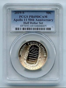 2019-S Apollo11-50th Anniversary Curve Proof Half Dollar(50C) PCGS PR69 DCAM - Picture 1 of 2