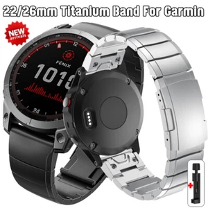 Correa de liberación rápida de titanio 22/26 mm para correa de reloj de metal Garmin Fenix765 5XPlus - Imagen 1 de 11