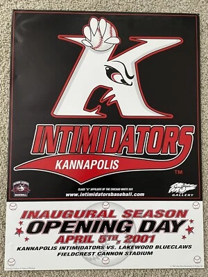 Póster de la temporada inaugural de Kannapolis Intimidators 2001 Sam Bass 24 x 18 1024 Foto 1 de 4