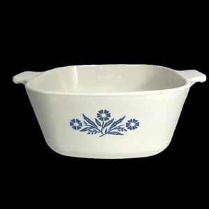 Corning Ware Casserole Cornflower Blue 1-3/4 Qt Square 1959 Embossed D31 - Picture 1 of 7