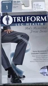 Truform Moderate weiß 15-20 kniehohe Herren Freizeit Socken Kompression Large NEU  - Bild 1 von 11