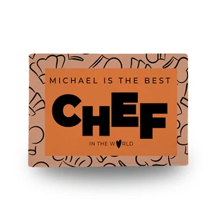 Personalised 'Best Chef' Chopping Board - Tempered Glass, Custom Gift Kitchen - Picture 1 of 7