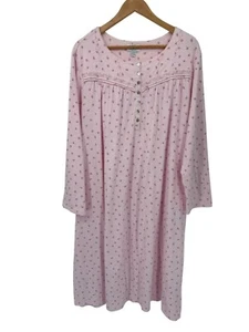 Lanz of Salzburg Nachthemd Damen XXL 22/24 rosa Rosenknospen Baumwollmischung Flanell - Bild 1 von 8