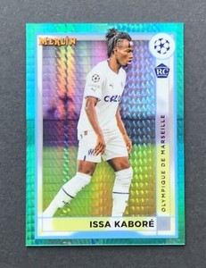 2022 Topps Merlin UEFA #75 Issa Kabore Aqua Prism Refractor RC