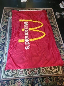 Vintage McDonalds 6’x4’ Sewn STITCHED Flag fast food Advert LG. FLAG NY~GLO USA - Picture 1 of 10
