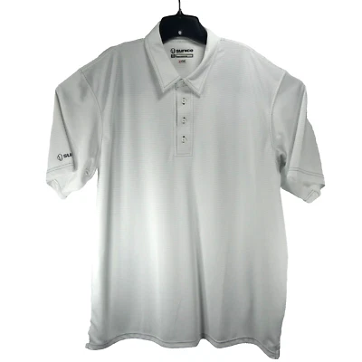 Nueva Camisa Polo Sunice Plateada X-Static Para Hombre Talla 3XL Blanca Gris Rayas Foto 1 de 4