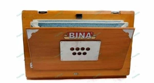 New BINA 2.5 Octaves Double Reeds 4 Stopper Double Bellow 32 Keys Harmonium - Picture 1 of 10