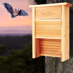 XL Bat Houses for outside Clearance 16"X12" - Cedar Bat Box for Outdoor- Wall Po - Picture 1 of 7