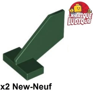 LEGO 2x Tail Heckflosse Flugzeug Shuttle Schiff Boot Small Grün Dark / 44661 - Bild 1 von 1