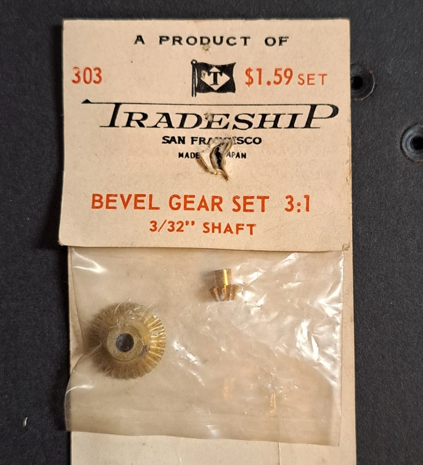 Винтажная торговая высокопроизводительная трассовая автомодель 1:24 No303 комплект конических передач 3:1 3/32 дюйма - Изображение 1 из 1