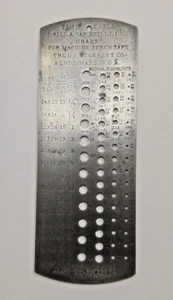 Vintage L S Starrett No 185 Time Saver Drill Bit Wire Gage Gauge 1898 SHIPS FREE - Picture 1 of 9