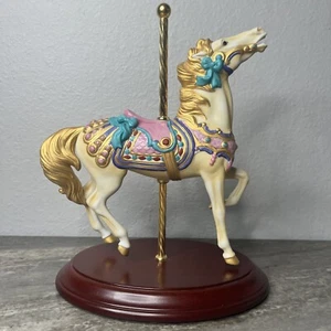 Franklin Mint Golden Stargazer Hand painted Porcelain Carousal Horse Excellent - Picture 1 of 7