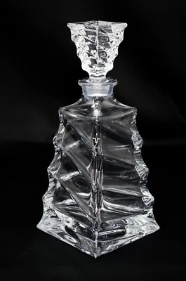 Decanter Vodka  Whiskey Cognac 23 oz / 700 ml Wine Carafe Czech Bohemian Crystal - Image 1 of 4