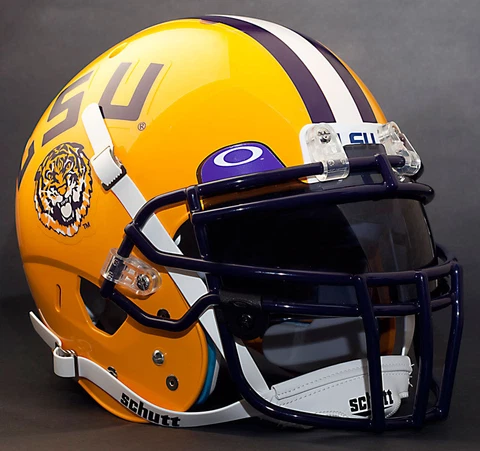 *CUSTOM* LSU TIGERS NCAA Schutt XP GAMEDAY Replica Football Helmet Cover