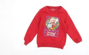 Nintendo Boys Red Christmas Pullover Sweatshirt 3-4 Years - Picture 1 of 12