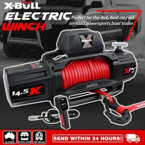 X-BULL 12V Electric Winch 14500LBS Trailer Synthetic Rope 2 units - Picture 1 of 12