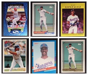 JUAN GONZALEZ LOT OF 6 BASEBALL CARDS MLB TEXAS RANGERS TOPPS - Picture 1 of 14