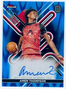 2022-23 Topps Finest Overtime Elite Amen Thompson Blue Ray Wave Auto /150 - Bild 1 von 2