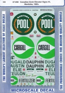 HO 1:87 Microscale 87-898 Grain Elevators - Canadian 1980+ Decals - Bild 1 von 1