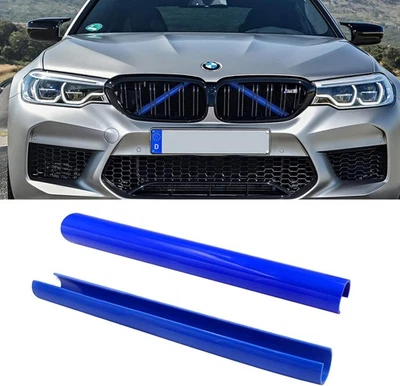 Blue Car Front V Brace Grill Trim Strip Cover for BMW 218i 220i 225d 228i M235i - Image 1 of 4