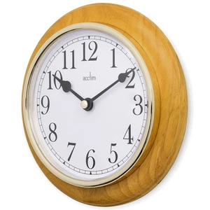 Reloj de pared de madera con batería de cuarzo redondo Acctim Maine 24170 - Imagen 1 de 14
