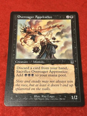 MTG Overeager Apprentice 154/350 Odyssey Regular - Image 1 of 4