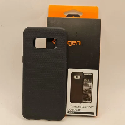 Spigen Liquid Air Armor Samsung Galaxy S8 Case – Black 565CS21611 - Image 1 of 4
