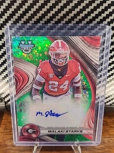2024 Bowman Best U Malaki Starks Auto Green Mini Diamond Refractor /99 - Bild 1 von 3