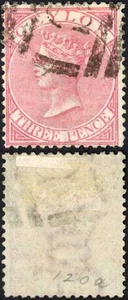 Ceylon SG62 3d Carmine-Rose Perf 14 Cat 50 pounds - Picture 1 of 1