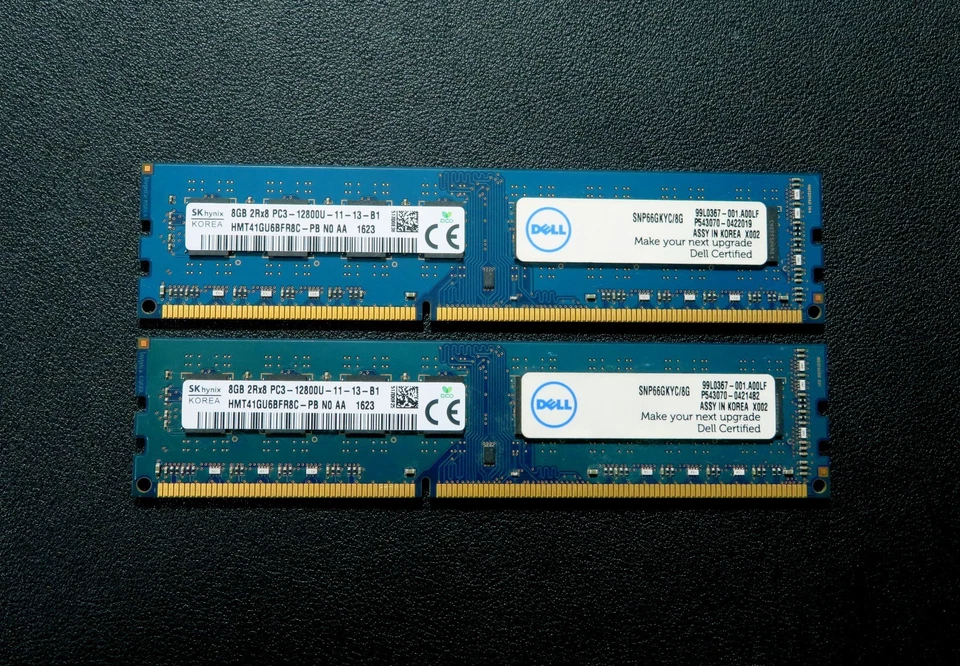 Dell 16GB 2x8GB PC3-12800 DDR3 OptiPlex 990 980 7010 7020 9010 9020 SNP66GKYC/8G Foto 1 de 1