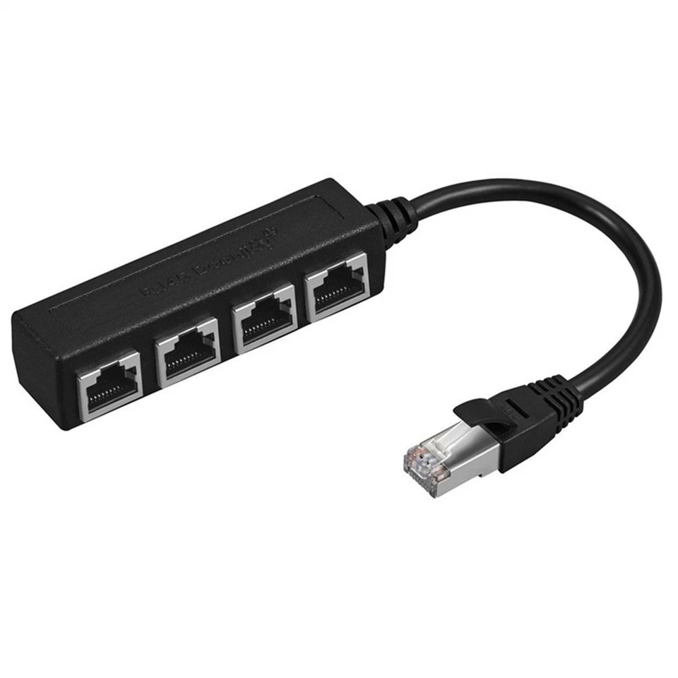 Adattatore per  di Rete RJ45 Ethernet Splitter 1 A 4 RJ45 LAN Ethernet 5455 - Immagine 1 di 1