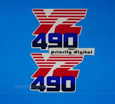 1986 86' yamaha YZ490 decals 2pc stickers graphics shroud tank aufklebers calcos - Image 1 of 2