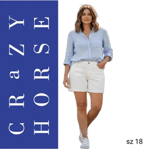 Pantalones cortos de mezclilla elásticos blancos Crazy Horse de Liz Claiborne - Imagen 1 de 6