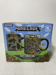 MINECRAFT Cambia Colore Calore Caffè Tè XL Tazza Tazza Caldo Freddo Paladone Mojang - Foto 1 di 7