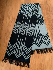 Vintage Pendleton Wollschal schwarz grau Azteken Wende Oversize - Bild 1 von 7