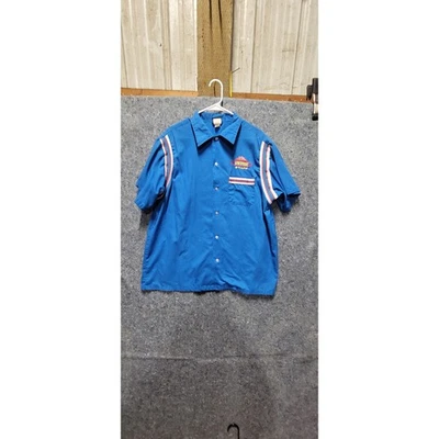 Camisa de manga corta Hilton Active azul claro con botones para hombre talla XL Foto 1 de 4