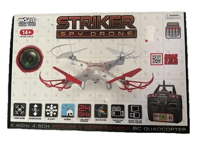 World Tech Toys Striker 2.4GHZ 4.5CH Rc Spy Drone 2.40 Ghz Battery Powered New  - Image 1 of 4