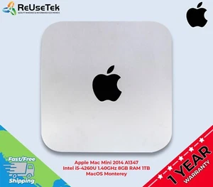 Apple Mac Mini 2014 A1347 Intel i5-4260U 1.40GHz 8GB RAM 1TB MacOS Monterey - Bild 1 von 24