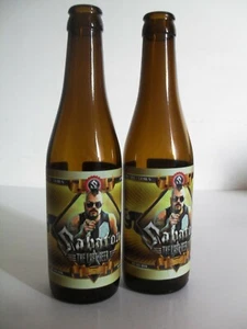 SABATON - SWEDEN BEER - 2 EMPTY GLASS BOTTLE (SABATON - OFFICIAL BEER) - Picture 1 of 4