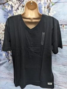 5 Stück Herren Uni T-Shirt V-Ausschnitt schwarz verschiedene Größen - Bild 1 von 1
