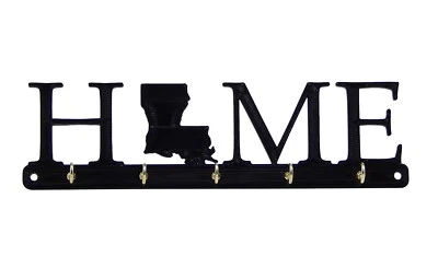 Soporte para llaves con forma de estado del hogar de Louisiana estante para inauguración de casa regalo decoración de pared Foto 1 de 4