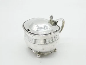 George III Sterling Silver Lined Pattern Mustard Pot Antique 1816 London - Picture 1 of 7