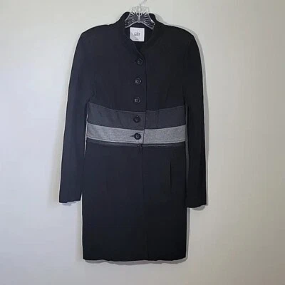 CAbi 3176 Osaka Nights Convertible Zip Off Jacket Coat Sweater Black Gray Sz XS - Image 1 of 4