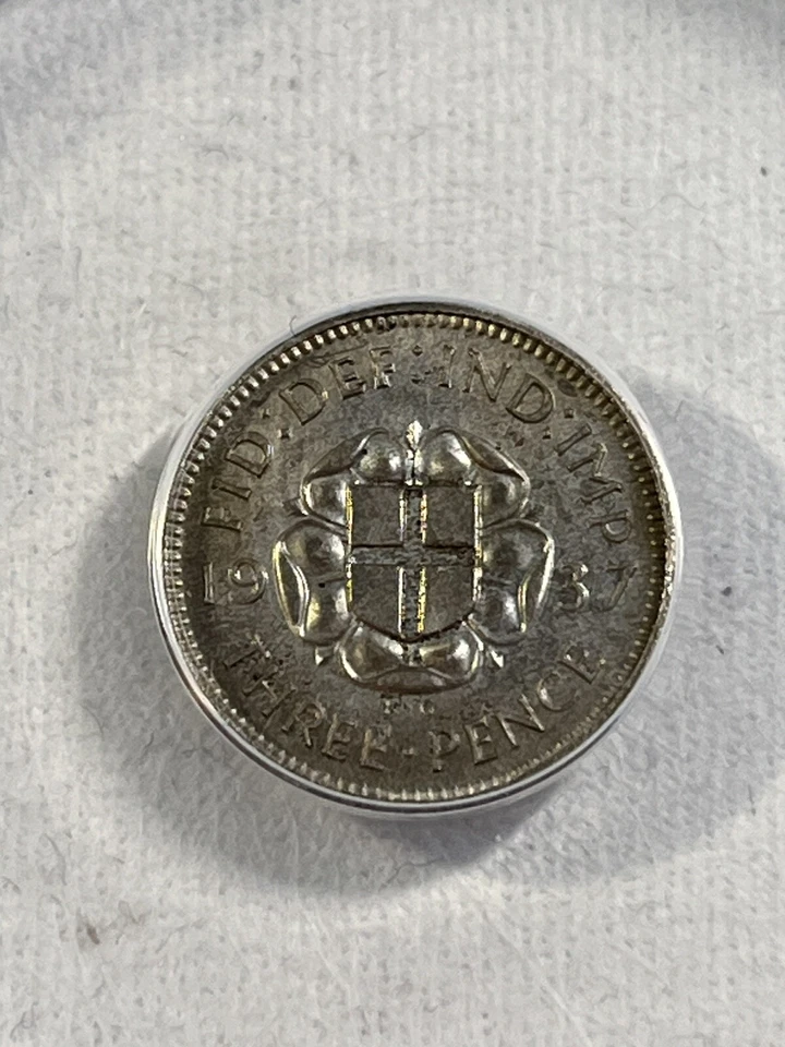 Gran Bretaña 1937 prueba 3 peniques de plata graduados PR 66 por ANACS Foto 1 de 4