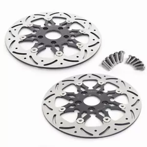 11.5" Front Rear Brake Rotors Bolt for Harley Dyna Low Rider Softail FXSTC 87-99 - Picture 1 of 10